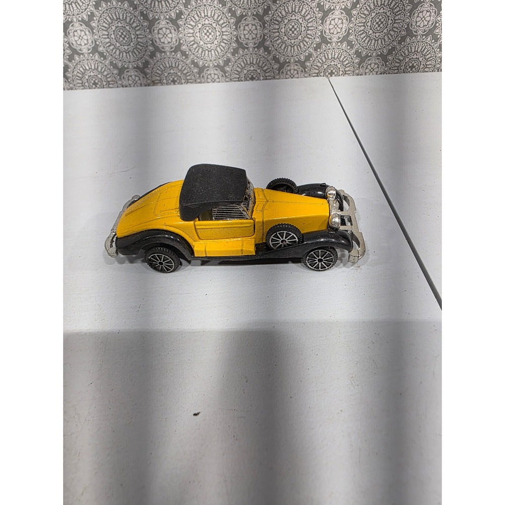 Vintage Yellow Black Toy Cars Replica Antique Vehicle Collectible Die Cast Metal - Picture 8 of 13